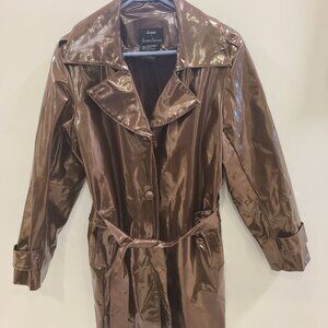 Dennis by Dennis Basso Brown Long Winter Jacket 100% Polyester, Large